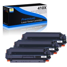 3PK CF410X Black Toner Cartridge For HP Color LaserJet Pro M452dn M477fdw 477X