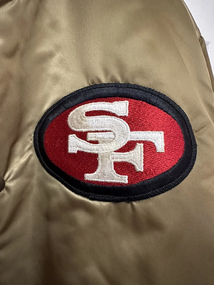 Vintage San Francisco 49ers Starter Jerry Rice Deion Sanders Jersey Jacket Sz LG - Image 2 of 4