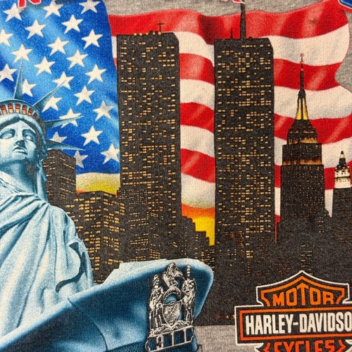 Camiseta Harley Davidson Motocicleta Nueva York Torres Gemelas 2000 Dama LIBERTY Motociclista - Imagen 6 de 9