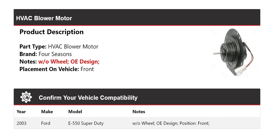 Ford E-550 Super Duty 2003 soplador de climatización motor delantero 4 estaciones Foto 2 de 4