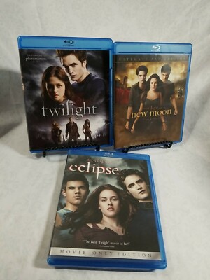 Lot of 3: Twilight 1 2 3 (Blu-ray set) New Moon Eclipse