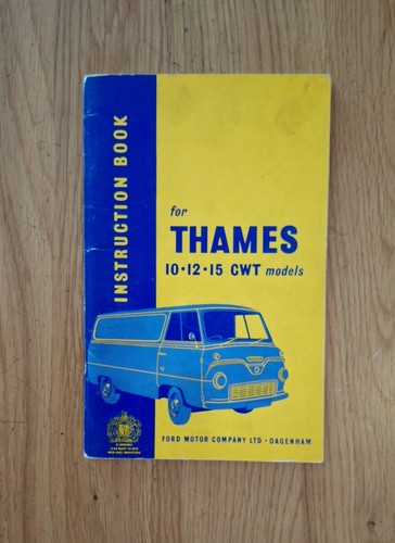 1959 Ford Thames 10, 12, & 15 CWT Instruction Book Owners Handbook. Sehr guter Zustand