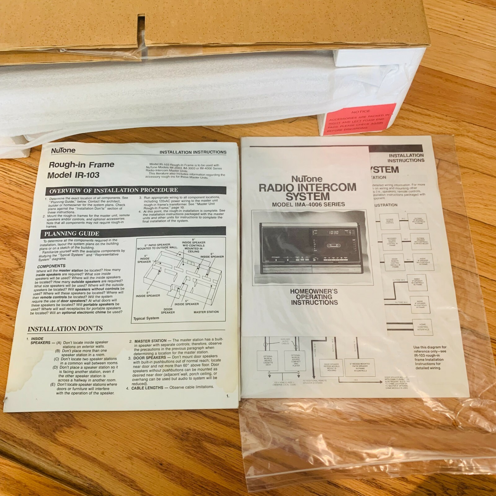 Nutone IMA-4006D Intercom Master Station IM-4006 cassette player | eBay