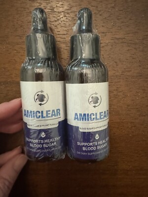 NEW 2 Pack Amiclear Healthy Blood Sugar Support Supplement 60 ml/2 oz 01/2027