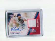 2018 Stars and Stripes Signatures Cadyn Grenier Blue Ink Auto Jersey 176/299