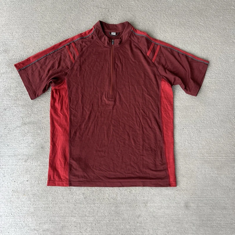 smartwool short sleeve 1/2 zip pullover wool cycling shirt