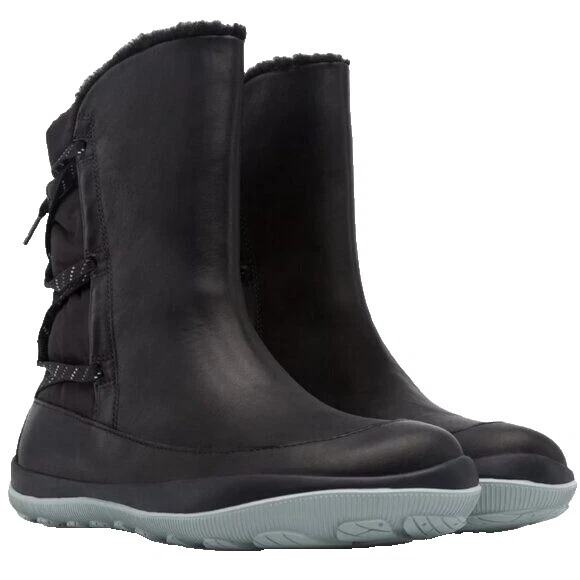 Parte superior de cuero de mujer Camper Negro