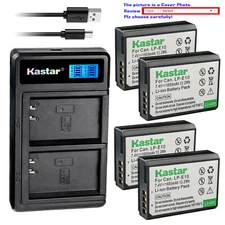 Kastar Battery LCD Dual Charger for Canon LP-E10 LC-E10 Canon EOS Rebel T7 DSLR