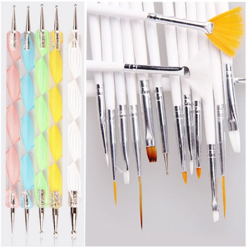 20-Piece Nail Art Design Kit – Painting Brushes & Dotting Pen Tools for DIY Art - Picture 4 of 9