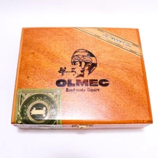 Olmec Corona Gorda Empty Wood Cigar Box 6.5" x 5.5" x 2"