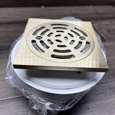 PROFLO PF821PNBQ 2 PVC Adjustable Shower Drain W/SQ Nickel Brass Top