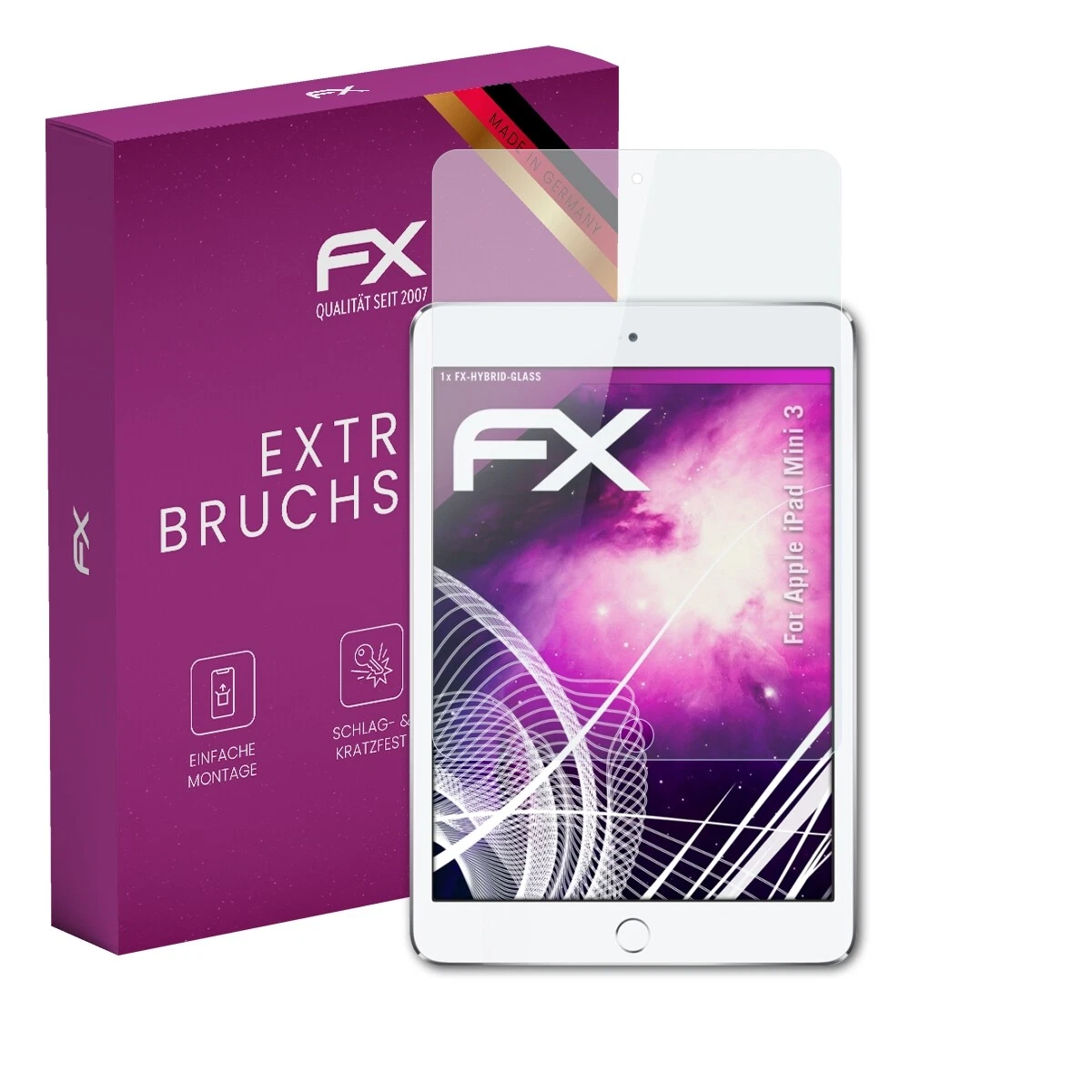 AtFoliX glass film for Apple iPad mini 3 screen protector 9H protective armor