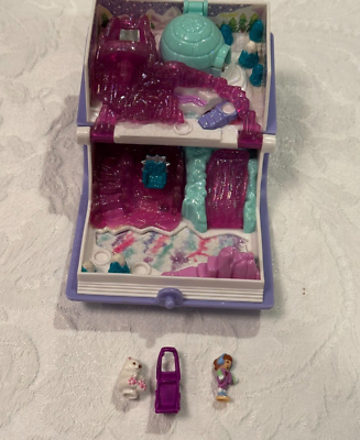 Pollypocket vintage Sparkle snowland livre mauve 1995 Bluebird livre enchanté
