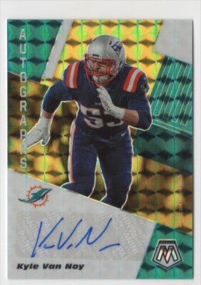 2020 Panini Mosaic - Kyle Van Noy SSP Gold Prizm /10 Auto - Miami Dolphins