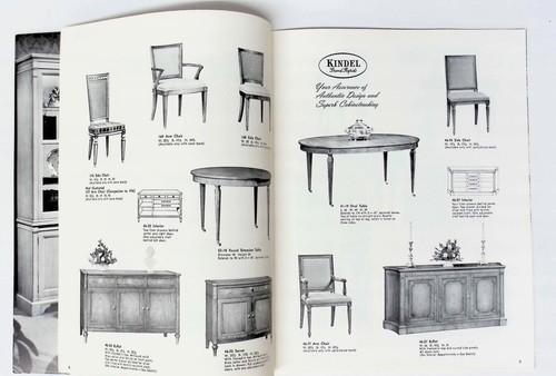 Folleto de muebles clásicos Luis XVI de Kindel Company años 70 - Imagen 4 de 4