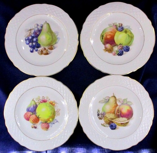4 Schumann Bavaria Germany US Zone Scalloped Edge Fruit Dessert Plates - Picture 3 of 24