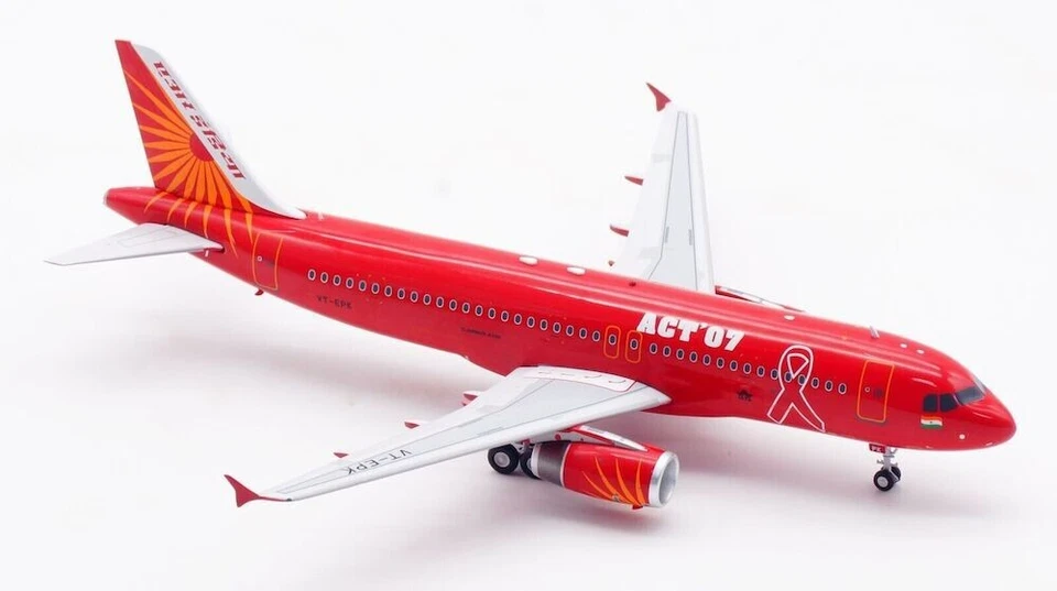 1:200 IF200 Air India (World Aids Day) Airbus A320 VT-EPK w/Stand - Image 2 of 4