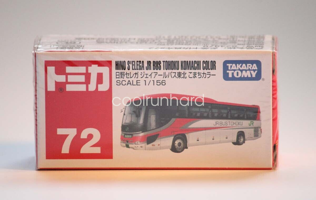 Takara Tomy Tomica 72 HINO S'ELEGA JR BUS TOHOKU KOMACHI COLOR