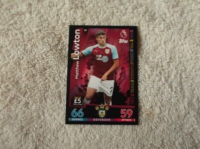 Topps Match Attax 18/19 ''MATTHEW LOWTON'' #60 Trading Card