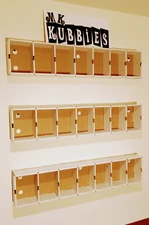 Funko Pop display case by Mk Kubbies single row THREE PACK Holds 21+pops WHITE