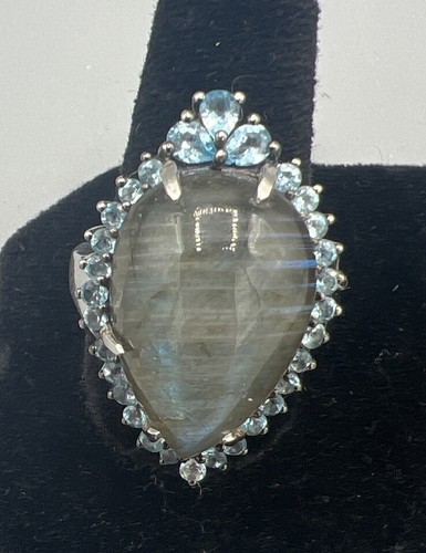 KHR Sterling Silver and Labradorite Ring 925 India