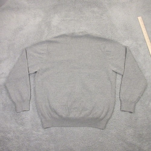 Vintage Izod Knit Cardigan Sweater Mens M V-Neck Gray Preppy Golf Acadamia - Picture 5 of 9
