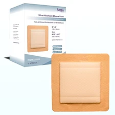 Areza Medical - Silicone Foam with Super-Absorbent Layer - Wound Dressing - W...