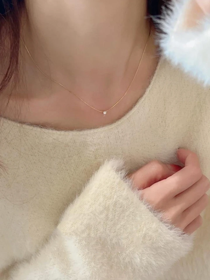 Collana Fantasia IN Acciaio Dorato, Ciondolo Zirconio Trasparente Set 4 Griffe - Immagine 3 di 4