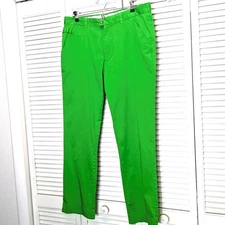 Royal & Awesome Men's 36x32 Golf Pants Neon Green Stretch Bright Colorful Loud