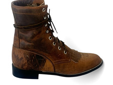 vintage Justin Lace Up Roper Kiltie Cowgirl Boots Women’s sz 6.5B Made in USA!