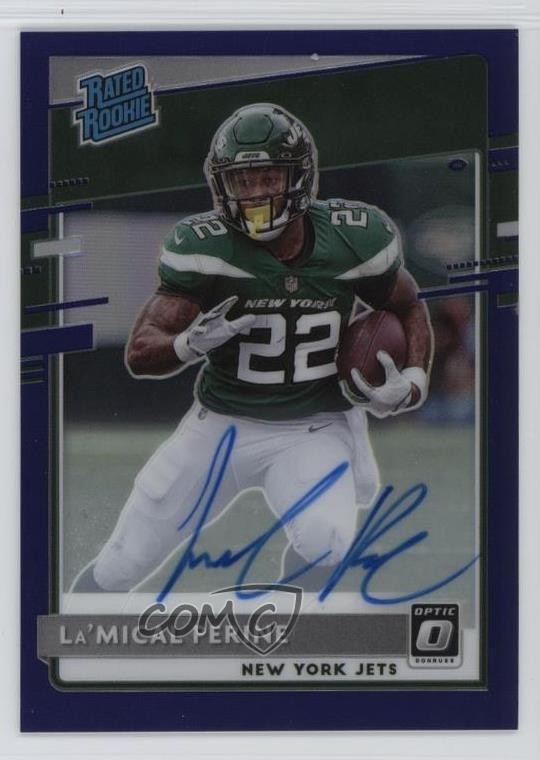 La'Mical Perine Panini Donruss Optic #190 Autograph-Purple