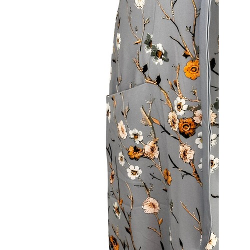 New Kali - Milano Design Steele Blue Floral Maxi Dress lightweight Pockets Sz M - Picture 7 of 15