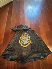 Harry Potter Hogwarts Crest Hooded Cape Cloak Boys Halloween Costume One Size