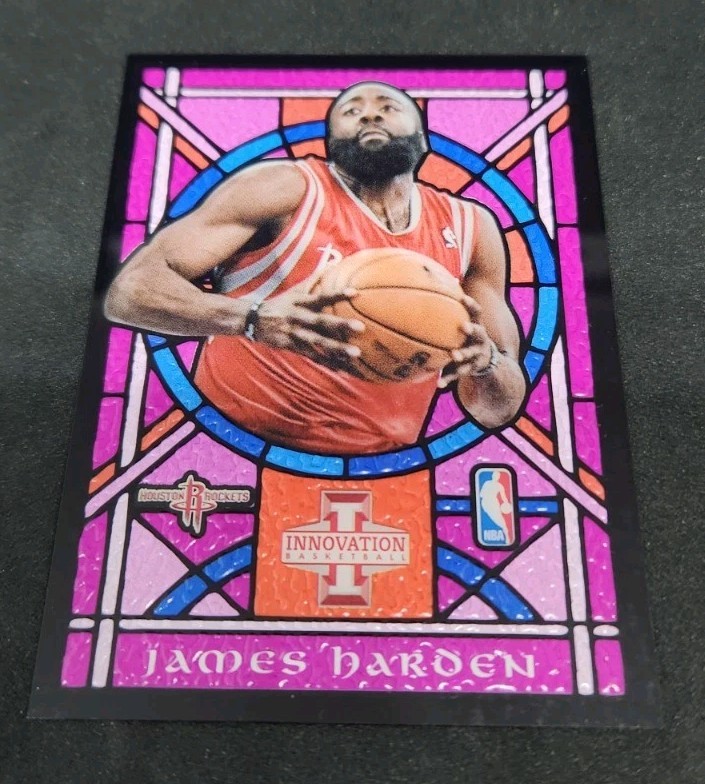 2012-13 Innovation James Harden PURPLE Stained Glass Case Hit RARE Rockets #91