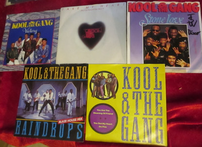 Kool & AND The Gang  Raindrops /Take my Heart/ Victory/ Stone Love +1  5x 7'' Set