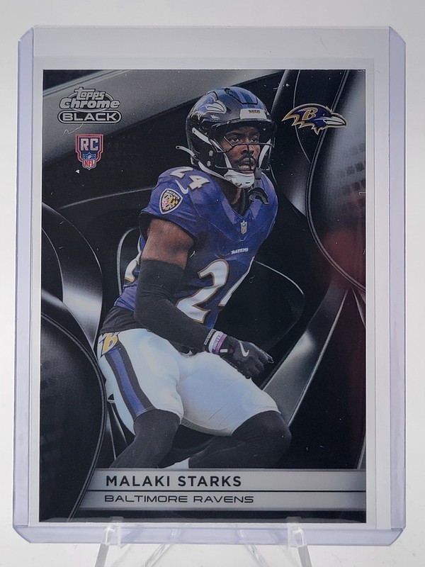 MALAKI STARKS 2025 TOPPS CHROME BLACK ROOKIE RC #104 RAVENS C Q7545