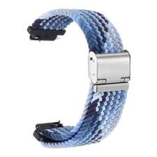 16mm Nylon Braided Watch Bands with Stainless Steel Buckle, Gradient Blue