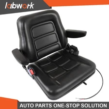 Labwork Tractor Seat Universal Folding & Adjustable Forklift Seat w/ Seat Switch