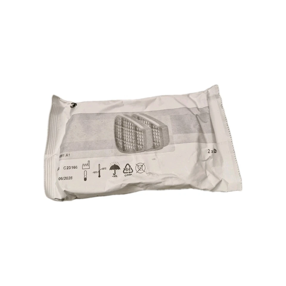 1 Pair 3M 6051 A1 organic gases & vapours filter for 6000 respirator *Freepost* - Image 2 of 3