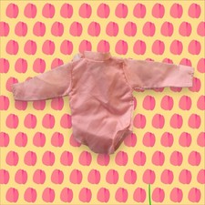 Vintage Authentic Barbie Distressed Swimsuit Bathing Suit Gym Activewear Pink