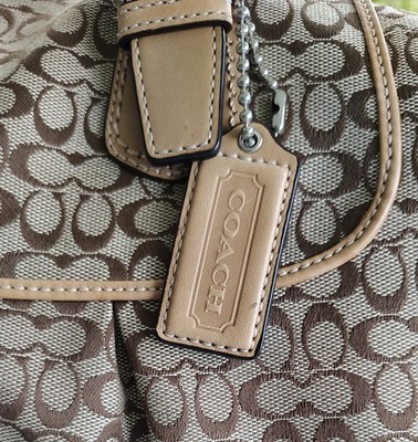 Coach F77154 Vintage XL Signature C Canvas w/Vachetta Leather Trim
