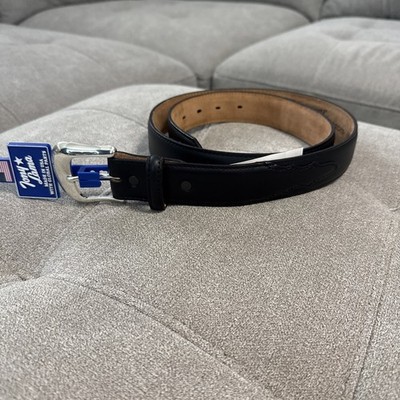 New Tony Lama Men's Black Longhorn Style 0203L Leather Belt Size 36