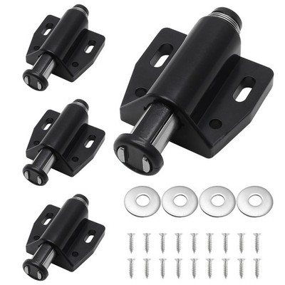 BokWin 8 PCS Magnetic Touch Latch, Black Push Open Cabinet Door Latches 