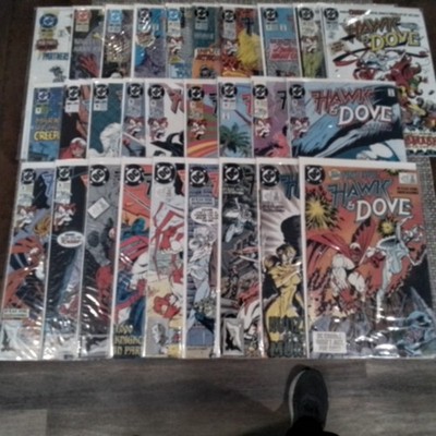 DC - ''HAWK & DOVE'' 28pc Complete Set 1989/90. Plus 2 Annuals. UNREAD 