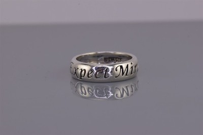 Waldeck Johnson Bandring Sterlingsilber 5,5 mm EXPECT MIRACLES 925 Gr: 6 