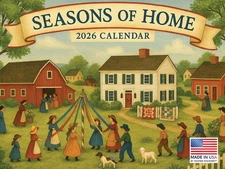 Seasons Of Home Folk Art 2026 Monthly Wall Calendar 12 Month