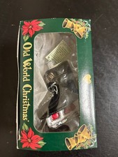 Old World Christmas Hockey Skates 44046 Glass Ornament w/ OWC Gift Box
