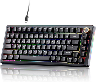 TMKB T81E Gasket-Montage Mechanische Gaming-Tastatur, Hot-Swap Kabelgebundene Ta