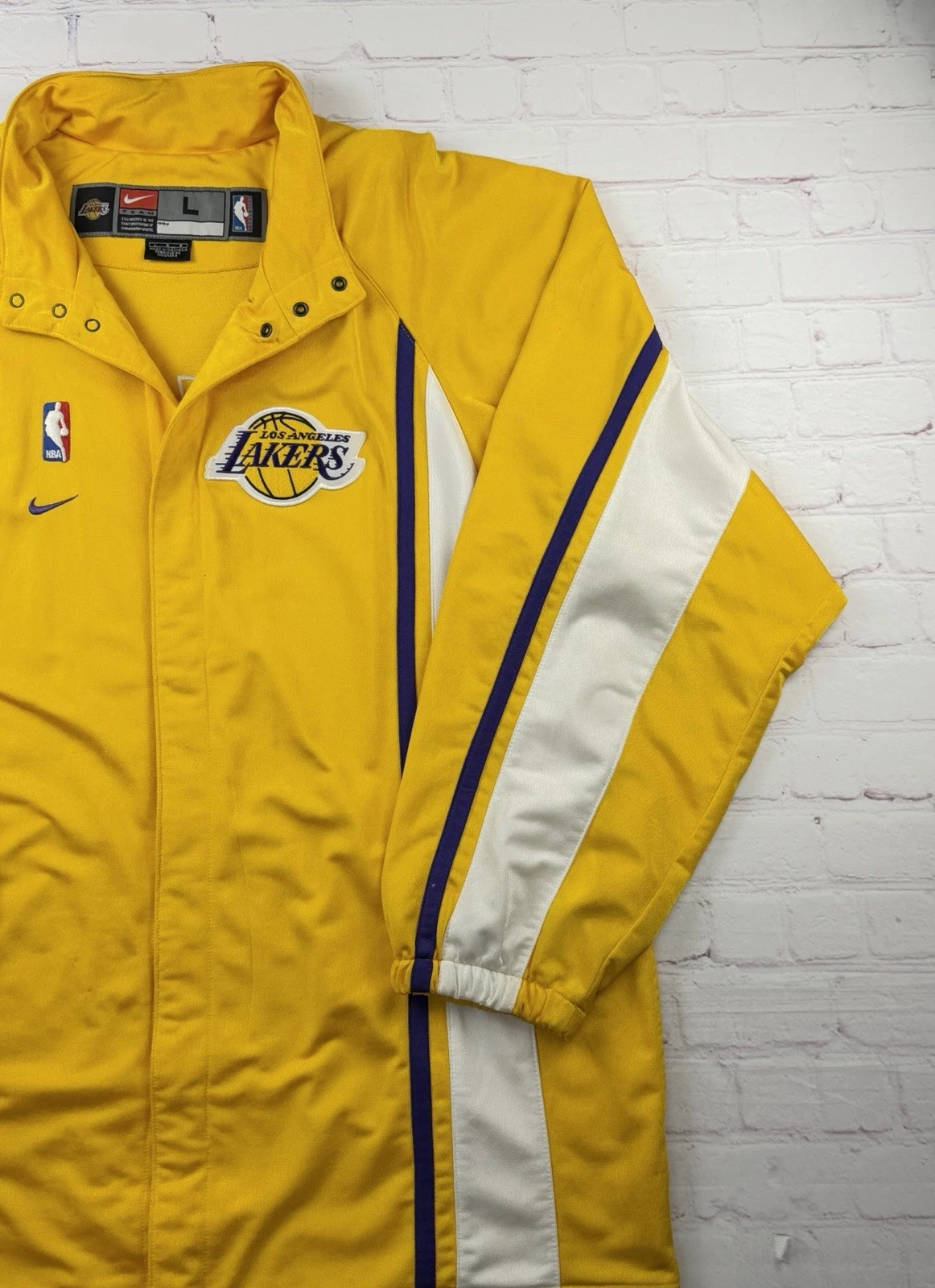 VTG Los Angeles Lakers 90s - Y2K Authentic Nike Team Warm Up Jacket Large Kobe - product detail image 3