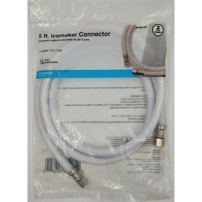 Apollo 5-ft 1/4-in OD Inlet x 1/4-in Pipe Thread Outlet PVC Ice Maker Connector